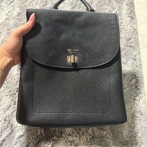 Kate Spade Leather Textured Black Backpack